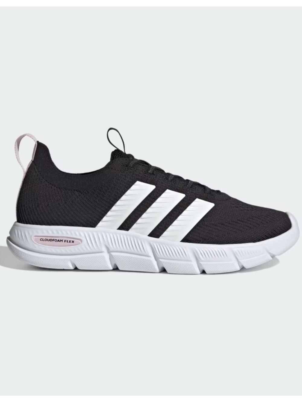 adidas Women’s Black and White Cloudfoam Flex Sneakers